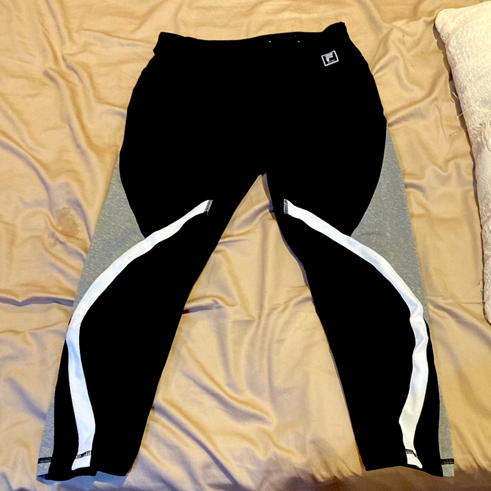 They are black white and grey athletic leggings and their a size small